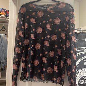 COPY - See through, long sleeve sun and moon shirt